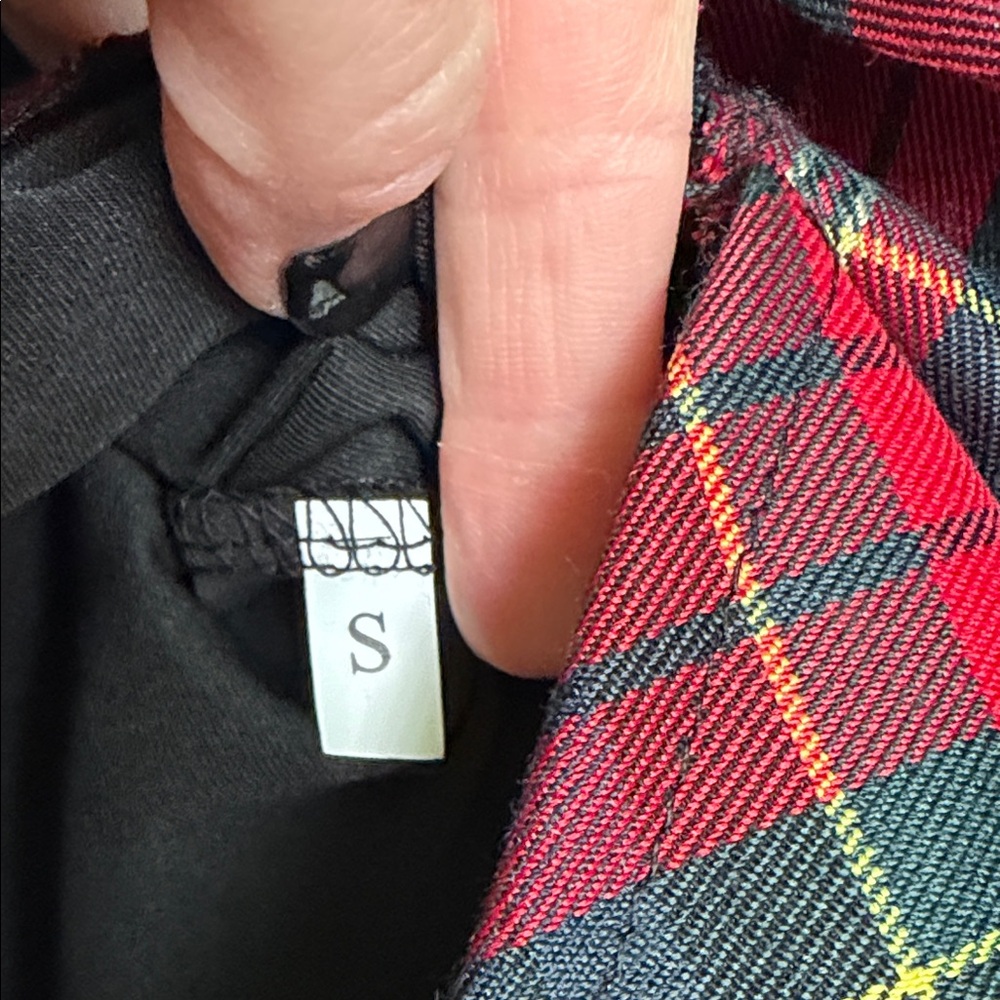 Plaid Ruffle Button-Up Blouse - Picture 2 of 5